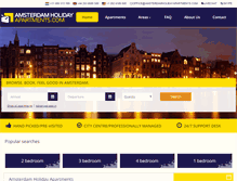 Tablet Screenshot of amsterdamholidayapartments.com
